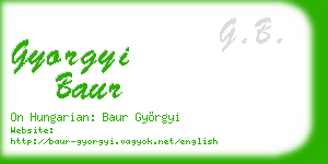 gyorgyi baur business card