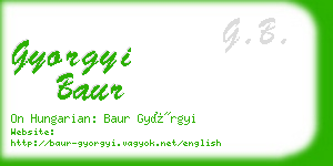 gyorgyi baur business card